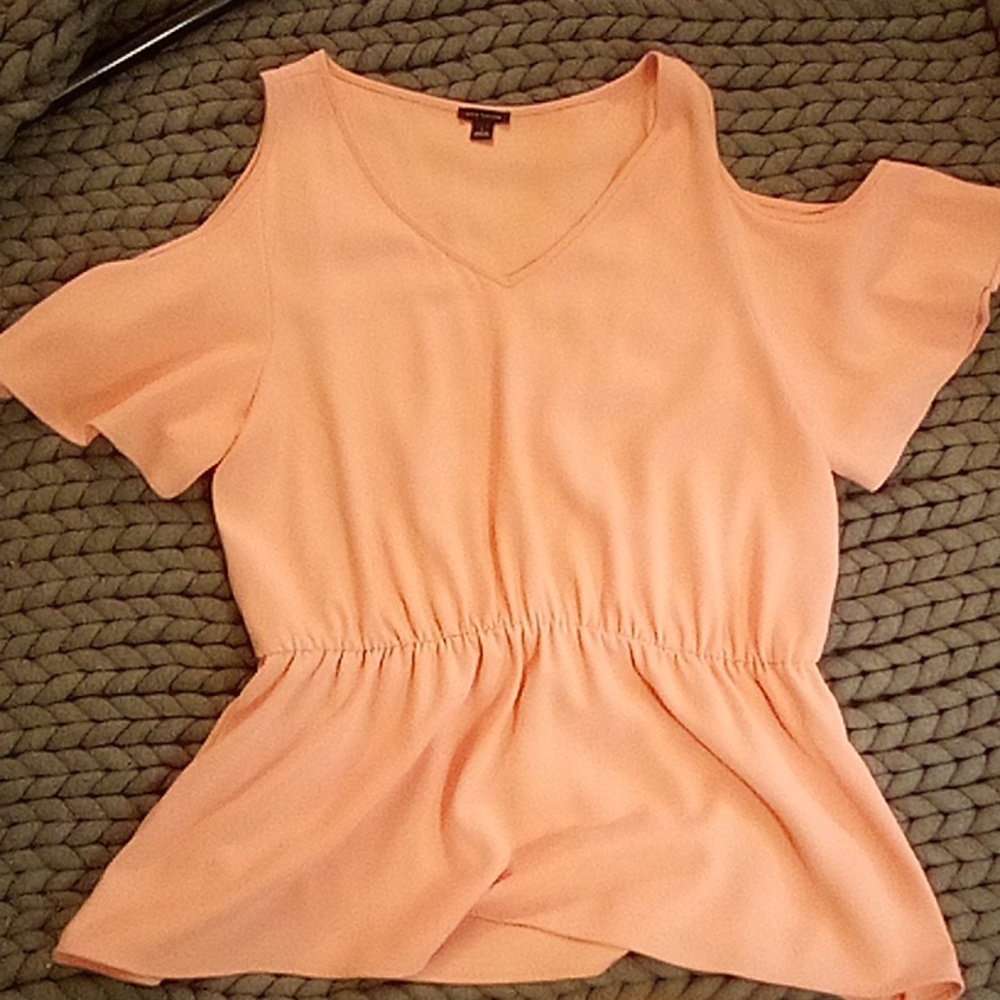 Dress Coral Pink Shirt w/ ruffles